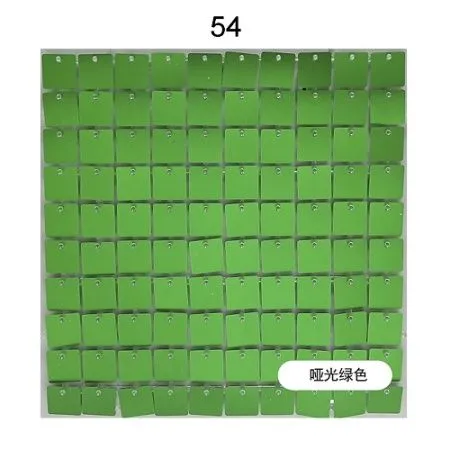 Панель с пайетками 30см х 30 см прозрачная основа цвет матовый зеленый 54