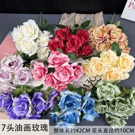 букет французских роз 7 голов светло-фиолетовый