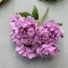 букет французских пионов 7 голов фиолетовый