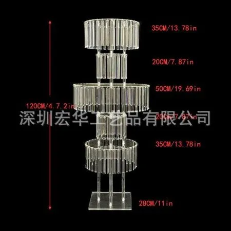 ярусная стойка 5 ярусов 120 см акрил кв. дно
