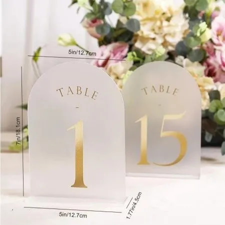 номерки прозрачные цифры золото 18,1 см х 12,7 см