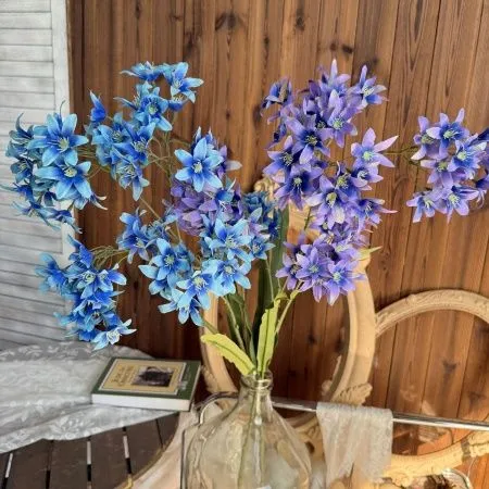 японская ветка 5 штук сине-голубая