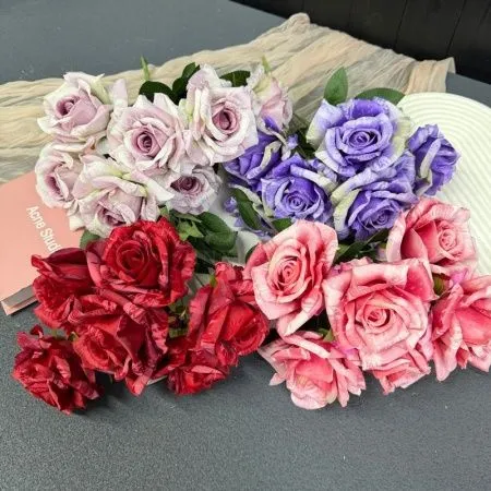 букет французских роз 7 голов светло-фиолетовый