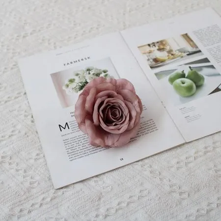 пачка 20 штук головы роз 10 см пыльно-фиолетовый