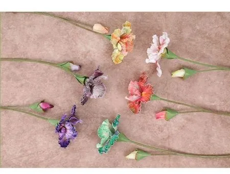 ирисы опт 10 штук силикон розовые