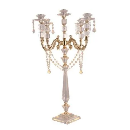 акриловый подсвечник 5 голов классический 10 штук золото акриловый подсвечник 5 голов классический 10 штук золото