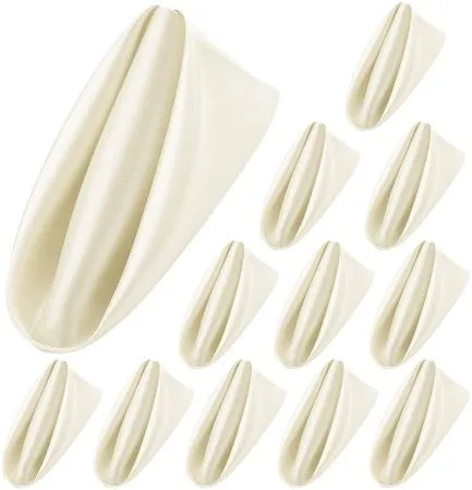 комплект из 20 атласных салфеток  слоновая кость