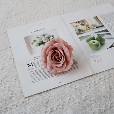 пачка 20 штук головы роз 10 см грязно-розовый