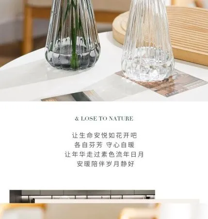 вазочка стекло 22*10 см прозрачная