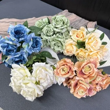 букет французских роз 7 голов белый