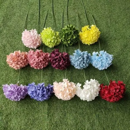 шаровидная гортензия желтый