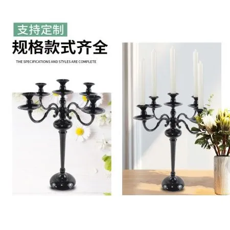 канделябр металл черный
