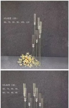 акриловый канделябр полнотелый 6 рожков