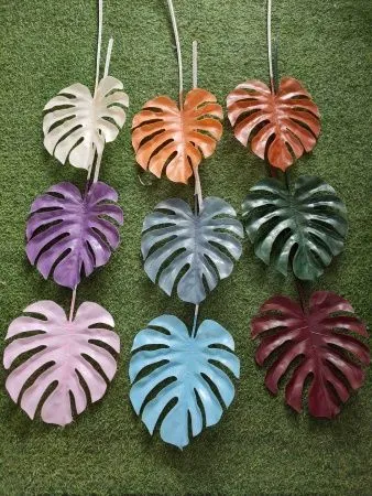 лист монстеры серый