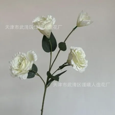 ветка эустомы опт 10 штук молочно-белая