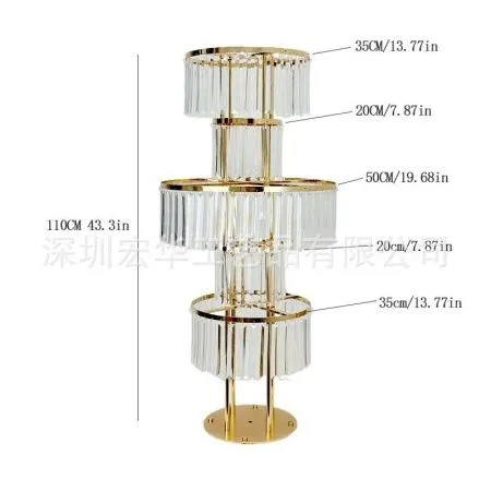 ярусная стойка 5 ярусов 110 см золото кр. дно