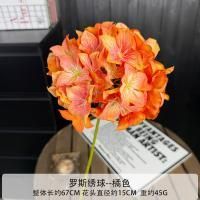 гортензия лепестки с узором оранжевая