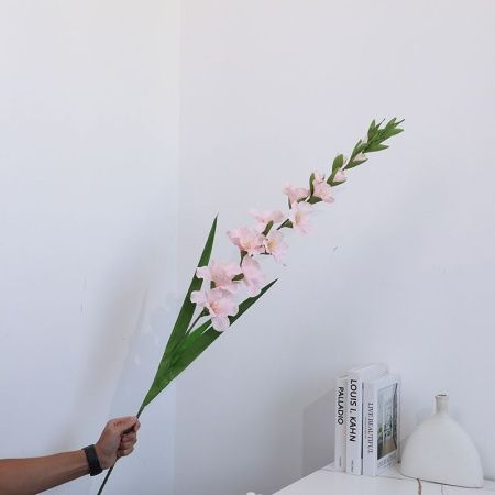 гладиолус опт 10 штук ткань светло-розовый