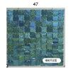 Панель с пайетками 30см х 30 см прозрачная основа цвет лазерный бирюзовый 47