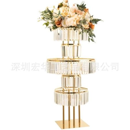 ярусная стойка 5 ярусов 110 см золото кв. дно