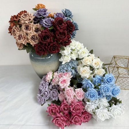 букет мини-роз 9 голов 8 см шампань