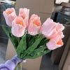 тюльпан 5 штук розовый