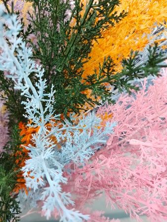 опт 10 штук ветка риса серебро