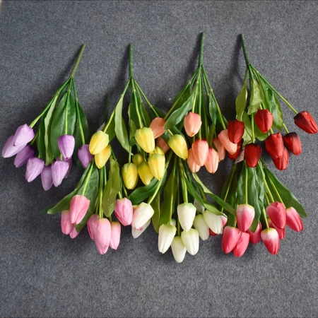 букет тюльпанов ткань  фиолетовый