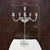 канделябр акриловый 6 рожков прозрачный 72 см