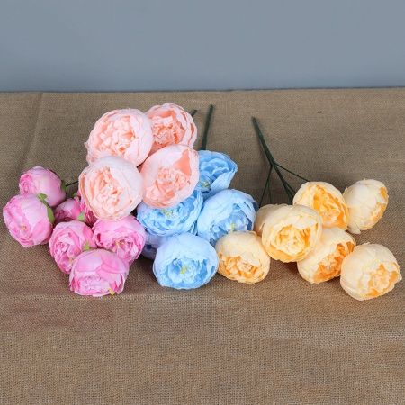 букет пионов 7 голов розовый