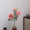 ветка розы опт 10 штук персиково-розовая