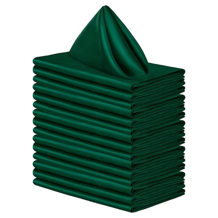 комплект из 20 атласных салфеток  зеленый