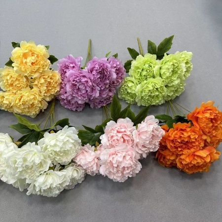 букет французских пионов 7 голов персик