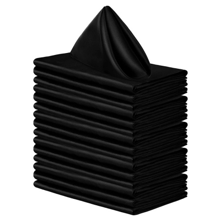 комплект из 20 атласных салфеток  черный