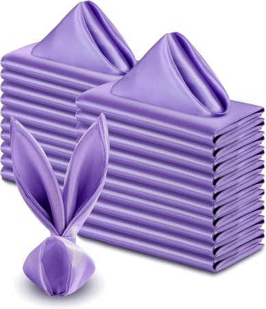 комплект из 20 атласных салфеток  фиолетовый