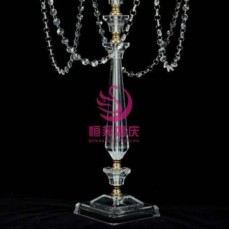 акриловый подсвечник 5 голов классический 10 штук золото