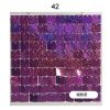 Панель с пайетками 30см х 30 см прозрачная основа цвет лазерный темно-фиолетовый 42