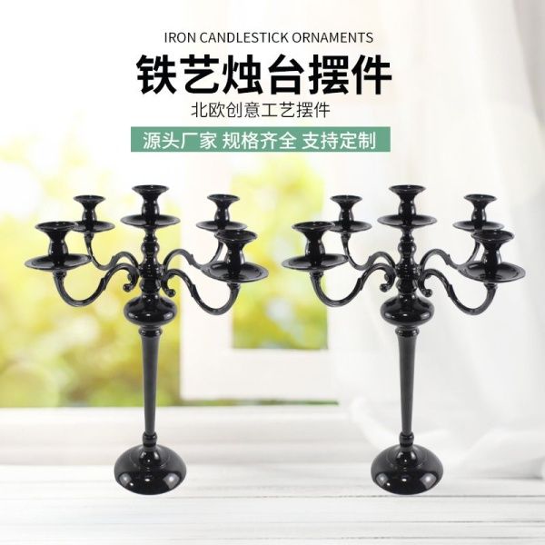 канделябр металл черный