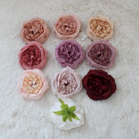 пачка 20 штук голова пиона 12 см белый