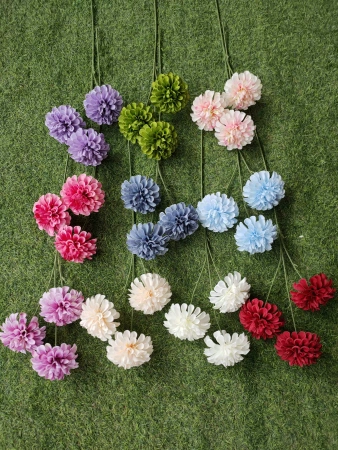 ветка тройного георгина 10 см зеленый