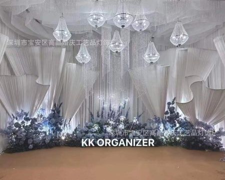 люстра 46 см х 60 см серебро