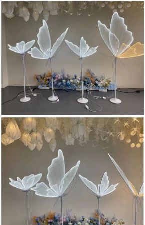 бабочка на ножке холодный белый 60*146 см