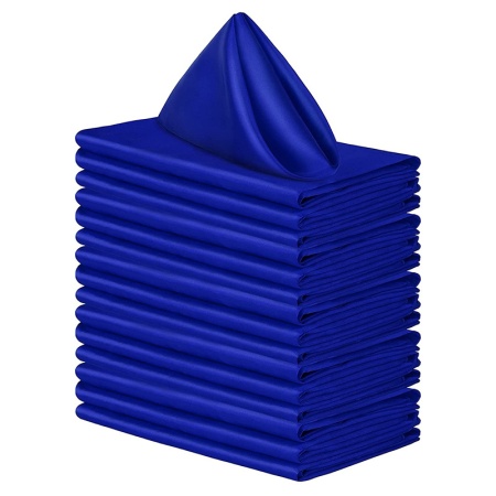 комплект из 20 атласных салфеток  синий