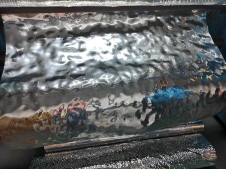 пластик рябь воды крупная фракция серебро 1,25 м х 10 м