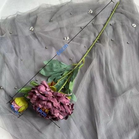 шелковый пион розово-персиковый